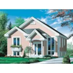 Colonial House Plan Front of Home - Cady Country Ranch Home 126D-0304 - Search House Plans and More