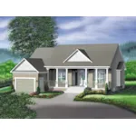 Ranch House Plan Front of House 126D-0307