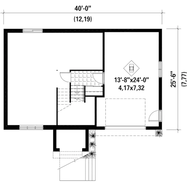 European House Plan Lower Level Floor - Eliza European Style Home 126D-0312 - Search House Plans and More