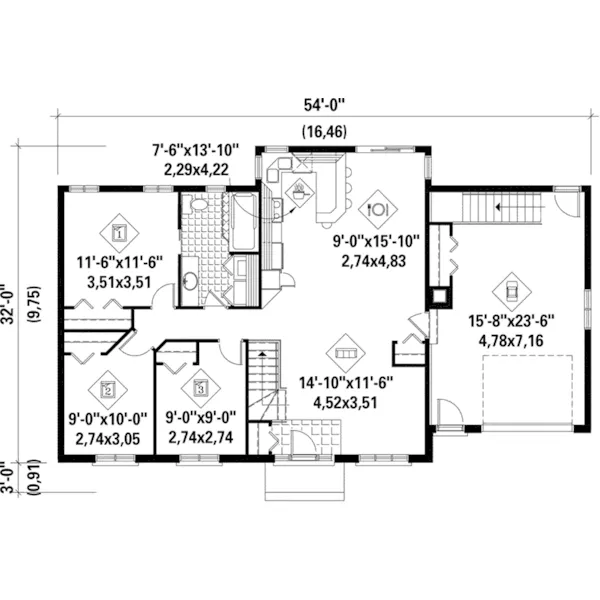 European House Plan First Floor - Revelin Ranch Home 126D-0318 - Shop House Plans and More