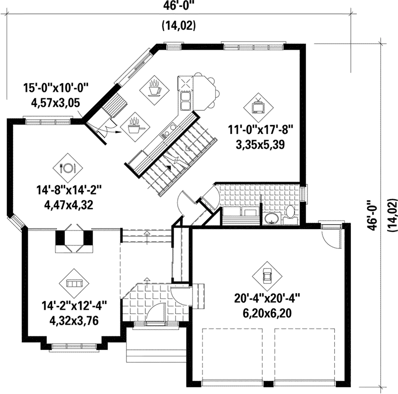 European House Plan First Floor - Garton Neoclassical Home 126D-0321 - Search House Plans and More