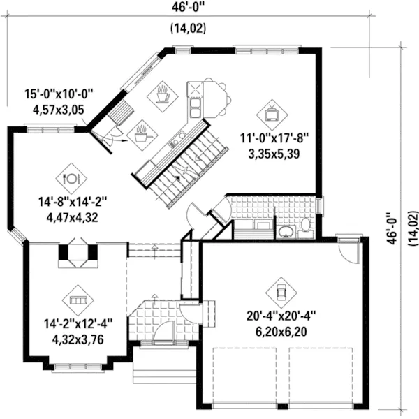 European House Plan First Floor - Garton Neoclassical Home 126D-0321 - Search House Plans and More