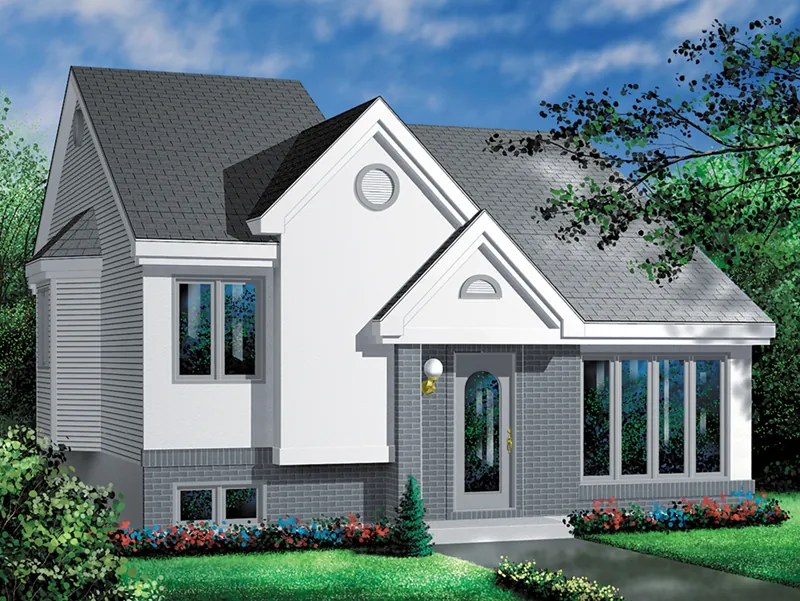 European House Plan Front of Home - Benita Contemporary Home 126D-0327 - Search House Plans and More