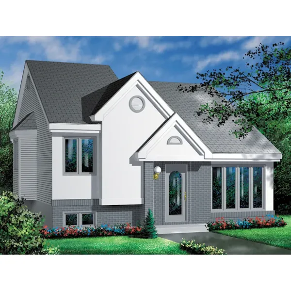 European House Plan Front of Home - Benita Contemporary Home 126D-0327 - Search House Plans and More