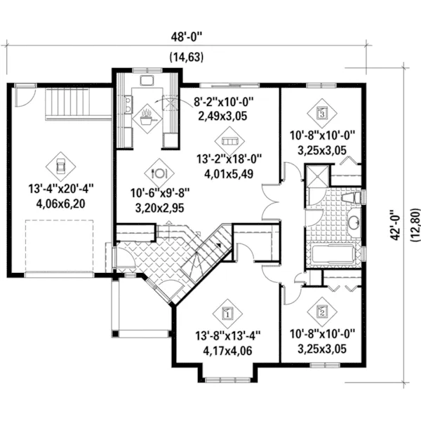 Victorian House Plan First Floor - Warson Neoclassical Home 126D-0346 - Shop House Plans and More