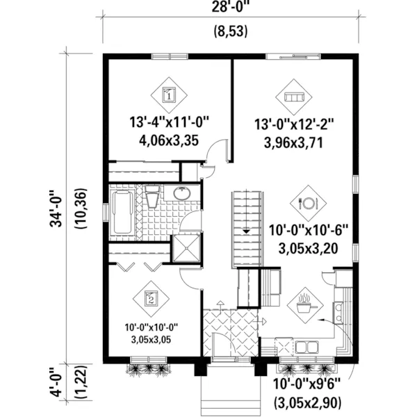 Country House Plan First Floor - Lainey European Ranch Home 126D-0347 - Shop House Plans and More