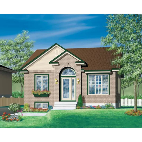 Bungalow House Plan Front of Home - Damalis Raised Ranch Home 126D-0348 - Search House Plans and More