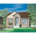 Bungalow House Plan Front of Home - Damalis Raised Ranch Home 126D-0348 - Search House Plans and More