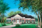 Colonial House Plan Front of Home - Arber Colonial Home 126D-0352 - Search House Plans and More