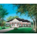 Southern Plantation House Plan Front of Home - Arber Colonial Home 126D-0352 - Search House Plans and More