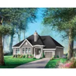 Craftsman House Plan Front of Home - Fogelbach European Home 126D-0358 - Search House Plans and More