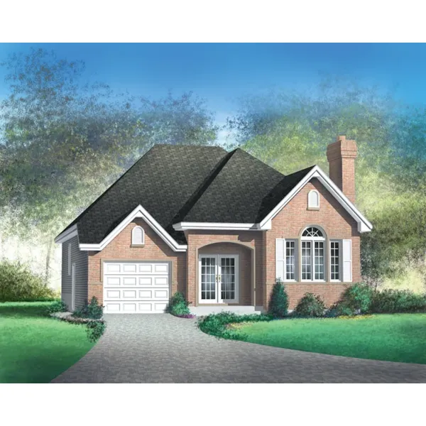 Country House Plan Front of Home - Nieman Traditional Ranch Home 126D-0384 - Shop House Plans and More