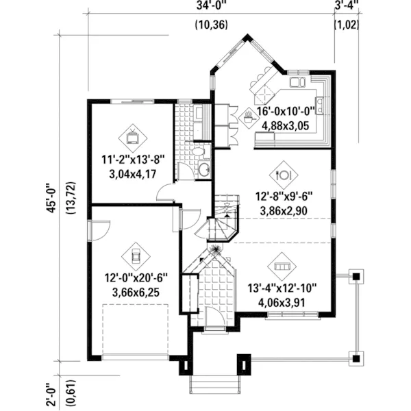 Traditional House Plan First Floor - Embry European Home 126D-0393 - Search House Plans and More