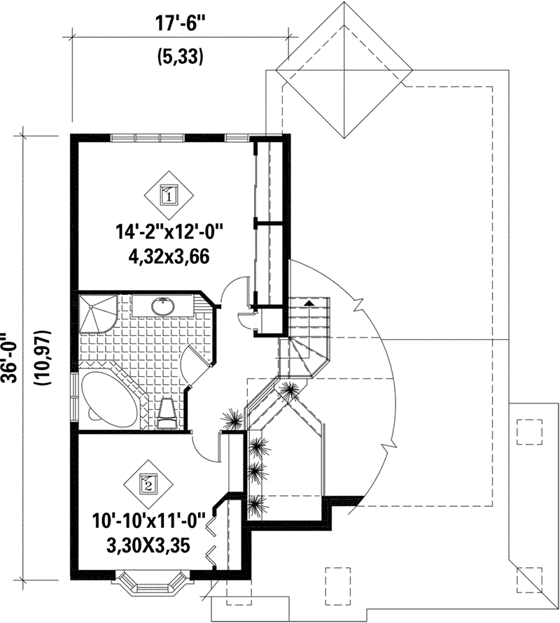 European House Plan Second Floor - Embry European Home 126D-0393 - Search House Plans and More