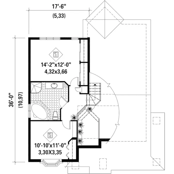 Traditional House Plan Second Floor - Embry European Home 126D-0393 - Search House Plans and More