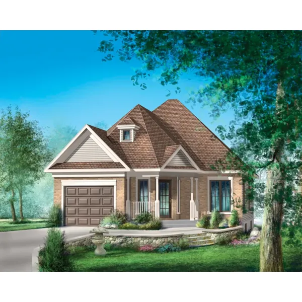 Bungalow House Plan Front of Home - Klebolt European Home 126D-0395 - Search House Plans and More