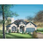 European House Plan Front of Home - Blackberry Gate Ranch Home 126D-0401 - Search House Plans and More