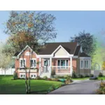 Ranch House Plan Front of Home - Guilfoy Raised Ranch Home 126D-0403 - Search House Plans and More