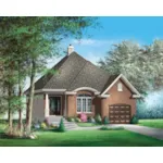 European House Plan Front of Home - Preston Circle Ranch Home 126D-0410 - Shop House Plans and More