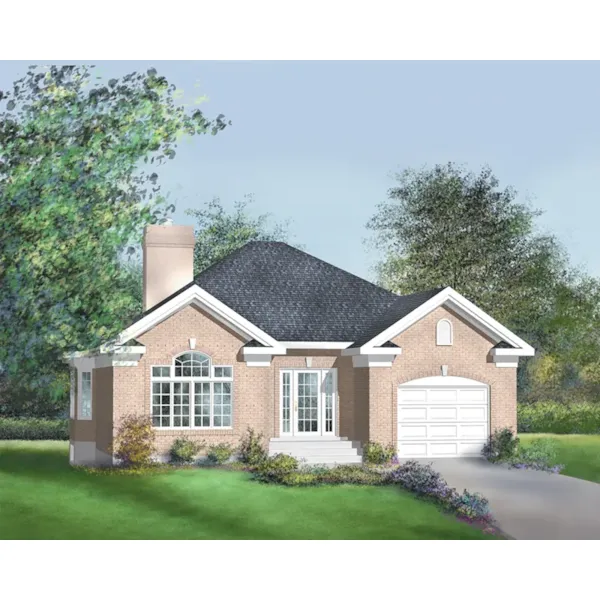 Ranch House Plan Front of Home - Raintree Bay Ranch Home 126D-0422 - Shop House Plans and More