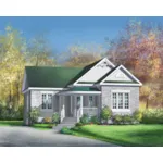 Country House Plan Front of Home - Crain Creek Ranch Home 126D-0427 - Search House Plans and More