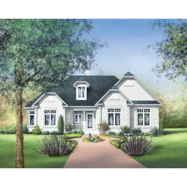 Ranch House Plan Front of Home - Pratt Park Ranch Home 126D-0438 - Shop House Plans and More