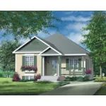 Bungalow House Plan Front of Home - Tara Garden Country Home 126D-0440 - Shop House Plans and More