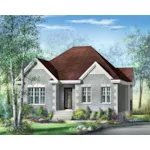 Ranch House Plan Front of Home - Elkan Ranch Home 126D-0456 - Search House Plans and More