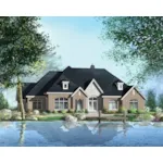 European House Plan Front of Home - Garrett Bend Ranch Home 126D-0457 - Search House Plans and More