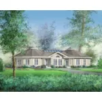 Ranch House Plan Front of Home - Halifax Manor Ranch Home 126D-0458 - Search House Plans and More