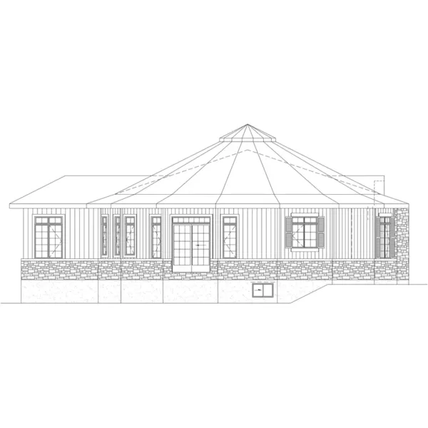 Ranch House Plan Left Elevation - Halifax Manor Ranch Home 126D-0458 - Search House Plans and More