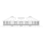 Ranch House Plan Rear Elevation - Halifax Manor Ranch Home 126D-0458 - Search House Plans and More