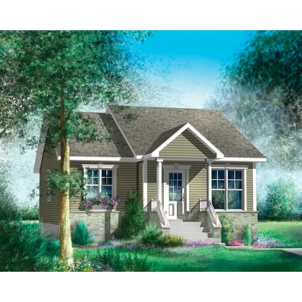 Bungalow House Plan Front of Home - Logan Run Country Home 126D-0459 - Shop House Plans and More