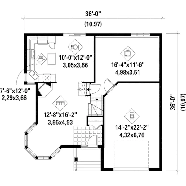 Victorian House Plan First Floor - Pennington Bay Victorian Home 126D-0461 - Shop House Plans and More