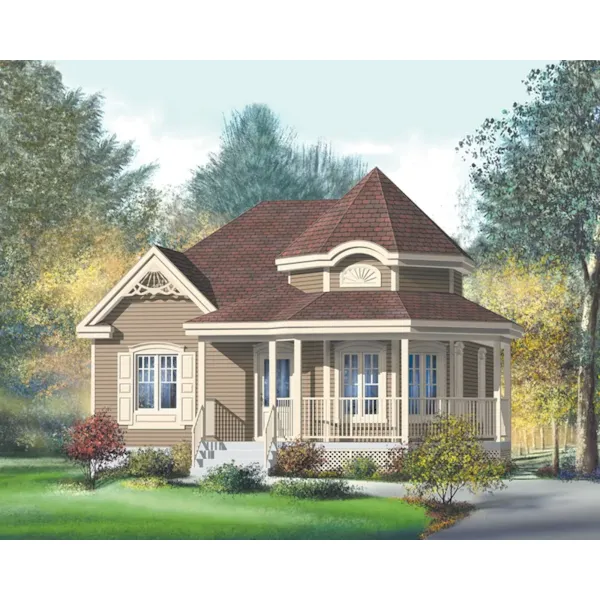 Victorian House Plan Front of Home - Penny Royal Victorian Home 126D-0462 - Shop House Plans and More