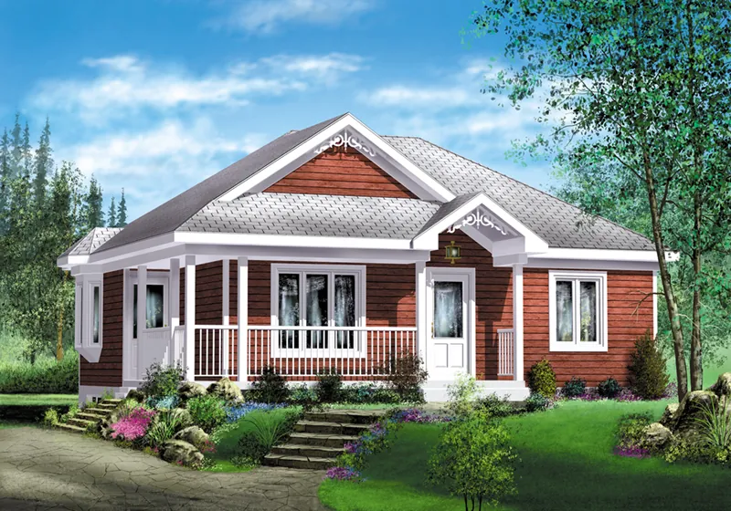 Ranch House Plan Front of Home - Sandra Farm Country Home 126D-0465 - Shop House Plans and More