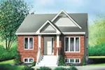 Ranch House Plan Front of Home - Summers Oak Raised Ranch Home 126D-0467 - Shop House Plans and More