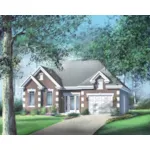 Country French House Plan Front of Home - Hooper Bluff Ranch Home 126D-0468 - Search House Plans and More