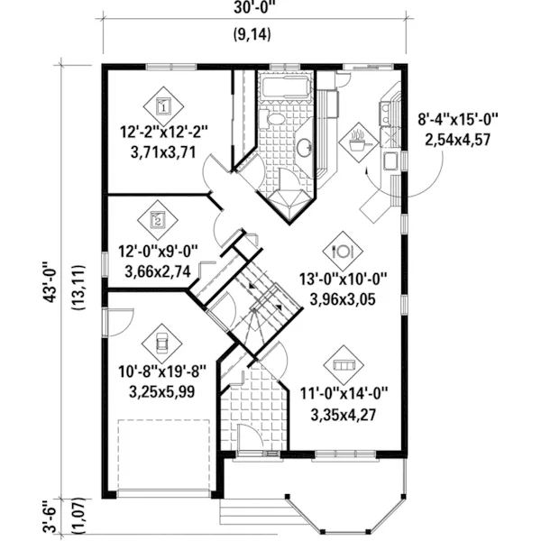 Victorian House Plan First Floor - Graygate Country Home 126D-0472 - Search House Plans and More