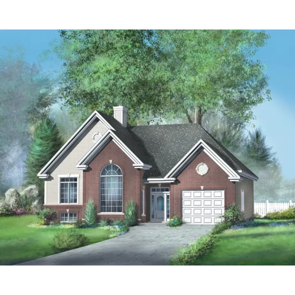 Ranch House Plan Front of Home - Larkin Cove Ranch Home 126D-0481 - Shop House Plans and More