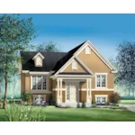 Ranch House Plan Front of Home - Ginger Split-Level Home 126D-0482 - Search House Plans and More