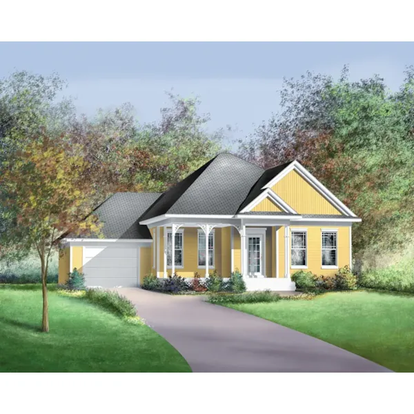 Ranch House Plan Front of Home - Moffet Colonial Home 126D-0486 - Shop House Plans and More