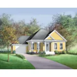 Ranch House Plan Front of Home - Moffet Colonial Home 126D-0486 - Shop House Plans and More