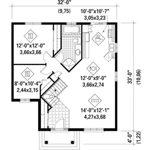 Ranch House Plan First Floor - Paton Traditional Ranch Home 126D-0488 - Shop House Plans and More