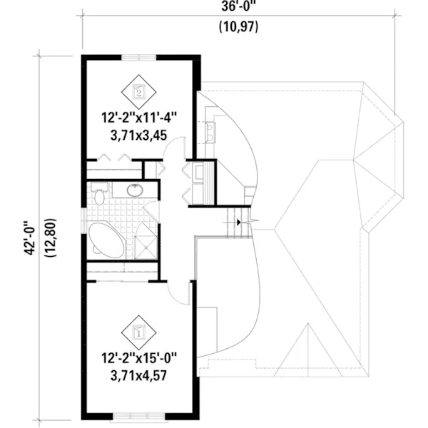 Traditional House Plan Second Floor - Saddle Post Traditional Home 126D-0490 - Shop House Plans and More