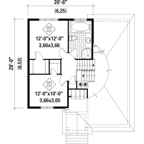 Traditional House Plan Second Floor - Wood Trail Traditional Home 126D-0496 - Shop House Plans and More