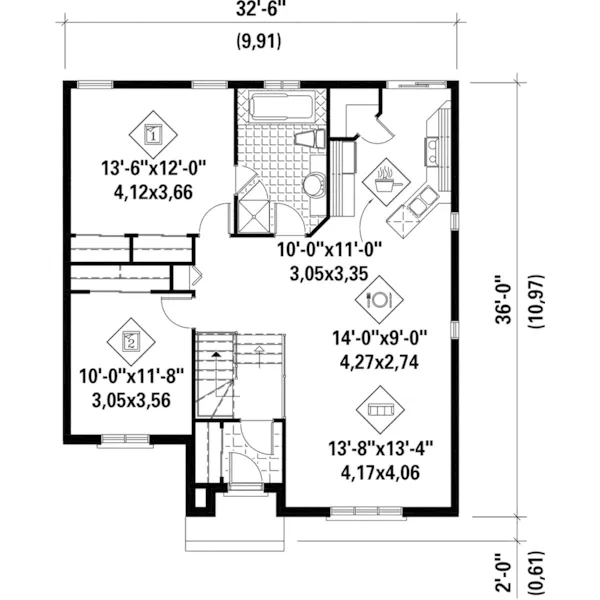 European House Plan First Floor - Trevion Hill European Home 126D-0499 - Shop House Plans and More