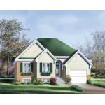 Ranch House Plan Front of Home - Neva Gate Raised Ranch Home 126D-0502 - Shop House Plans and More