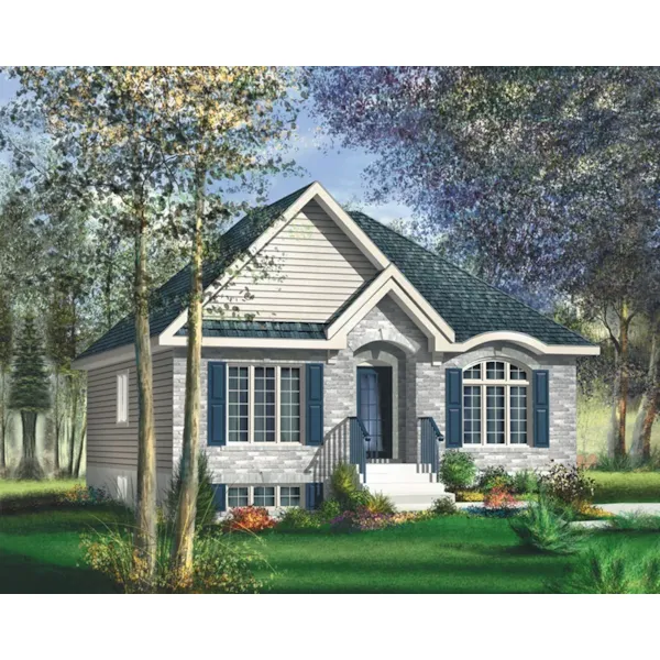 European House Plan Front of Home - Kaminer Creek Ranch Home 126D-0507 - Search House Plans and More