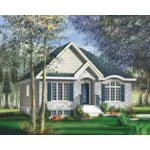 European House Plan Front of Home - Kaminer Creek Ranch Home 126D-0507 - Search House Plans and More